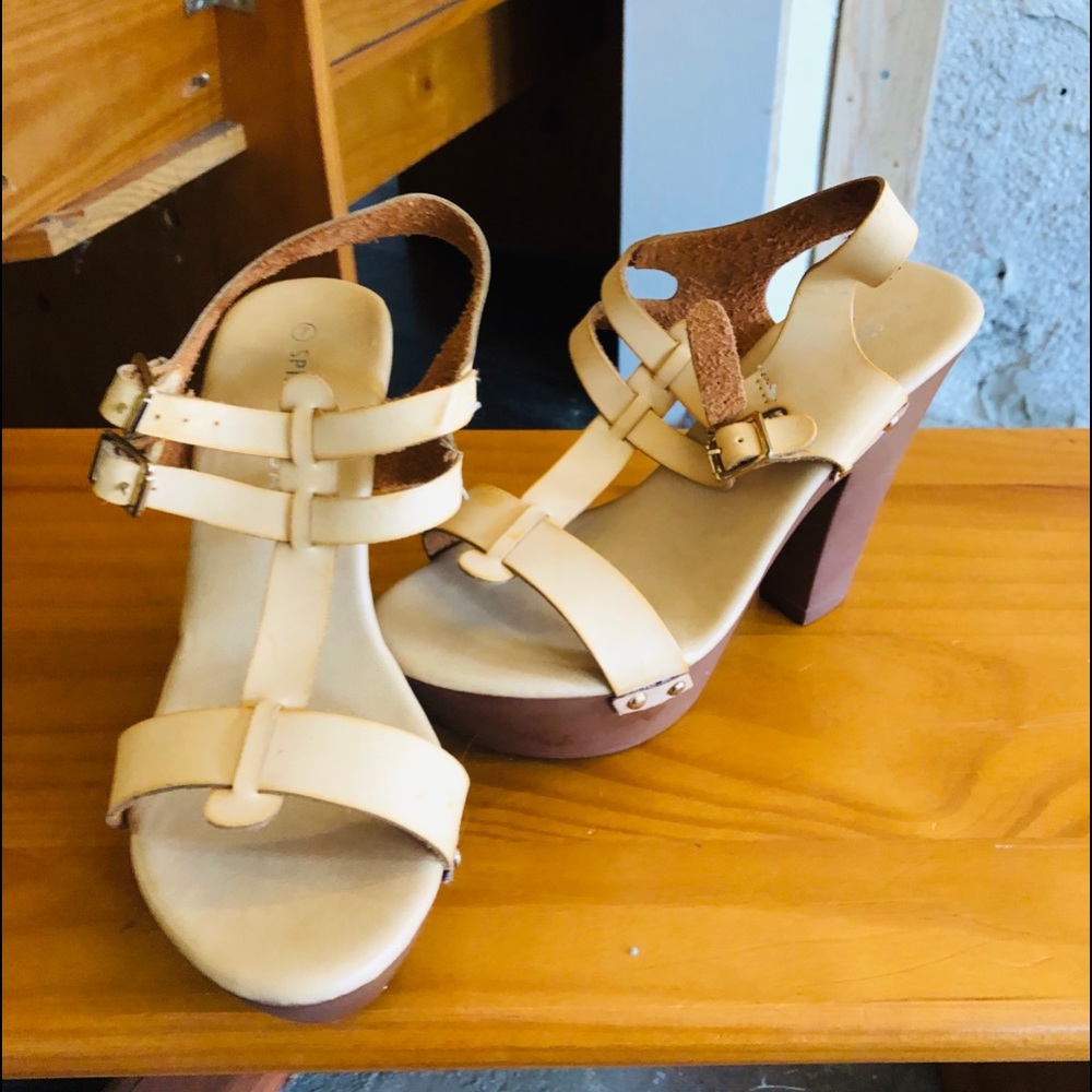 Wood heels